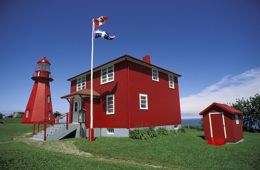 La Martre lighthouse, Gaspesie, Quebec, Canada