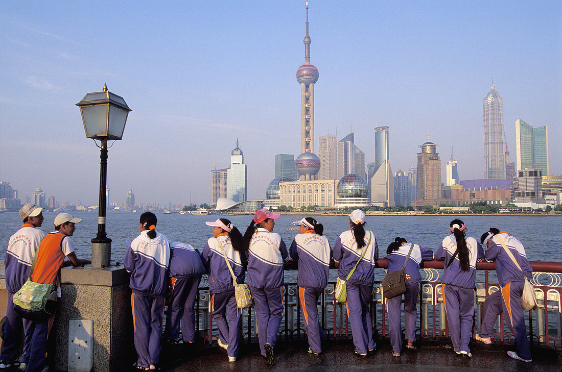 View of Pudong from the Bund, Huangpu river, Shanghai, China