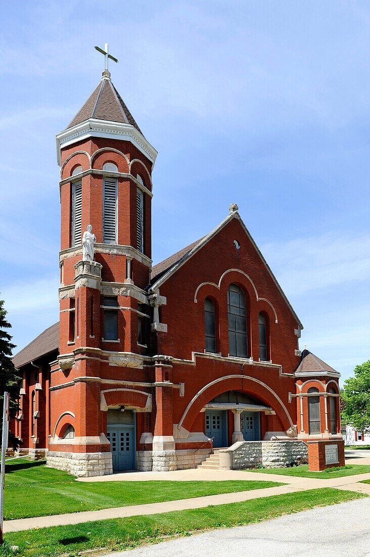 St Paul Catholic Church along Route 66 ODell Illinois