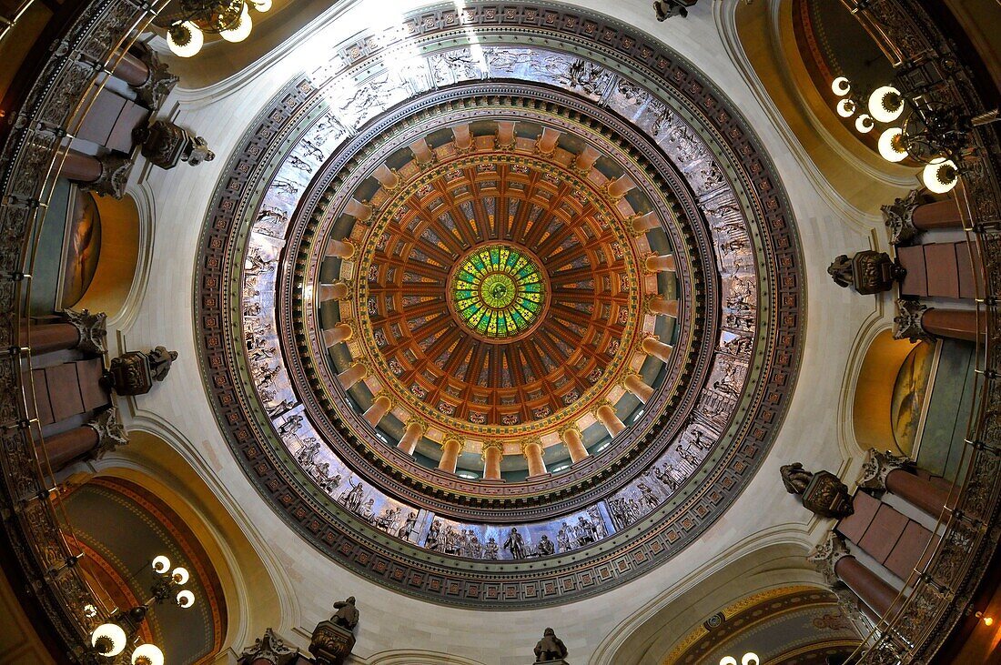 Interior Dome of Illinois State Capitol Springfield
