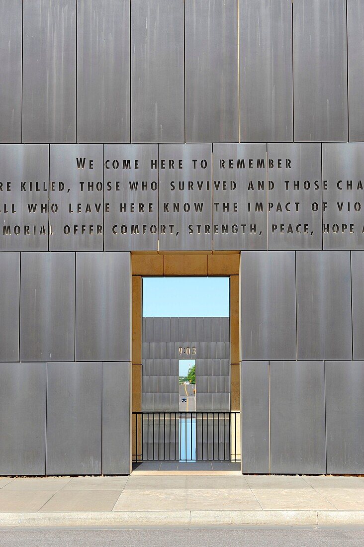 Wall of Oklahoma City National Memorial Bombing Site Alfred P Murrah Building