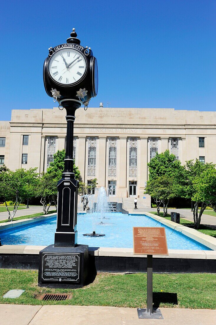 Oklahoma City Municipal Building with Centennial Clock