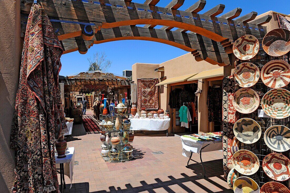 Shopping area downtown Santa Fe New Mexico