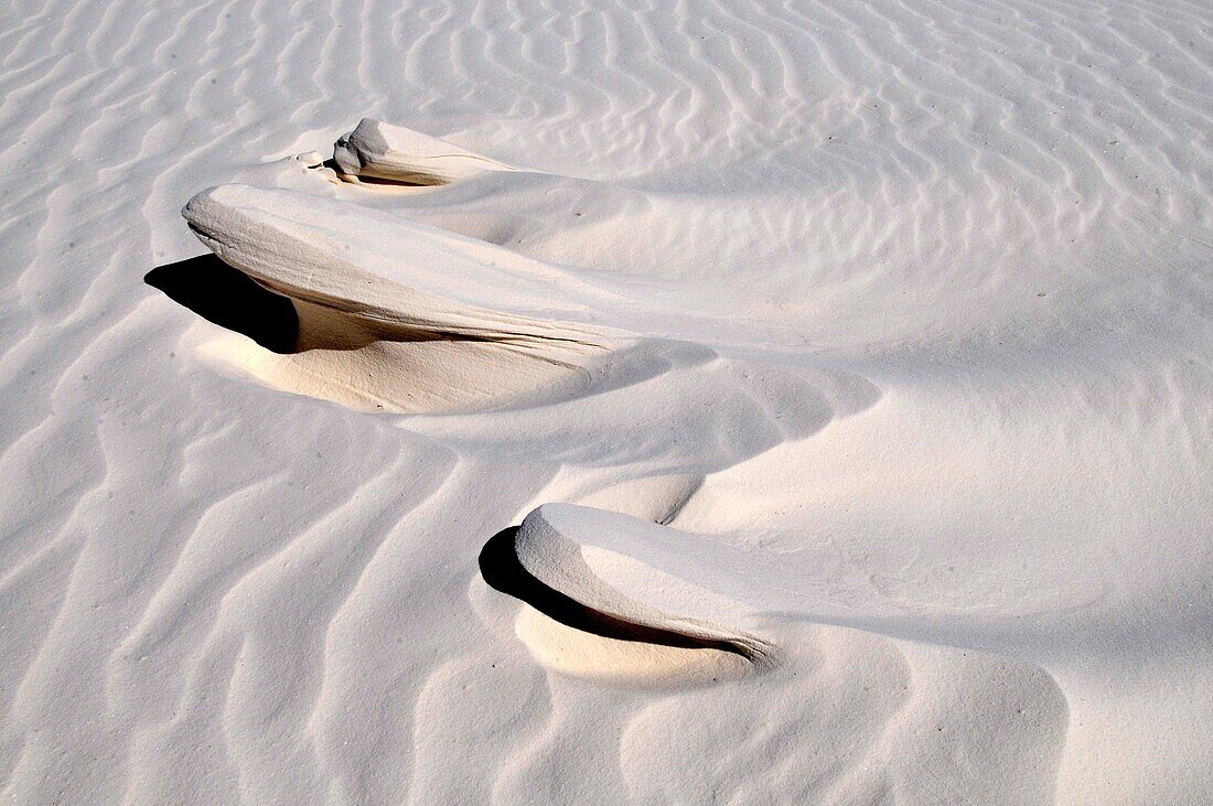 Wind patterns in sand White Sands National Monument New Mexico