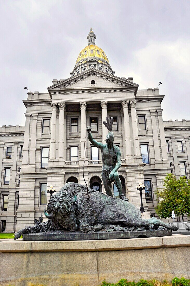 Closing Era Statue at State Capitol Building Denver Colorado