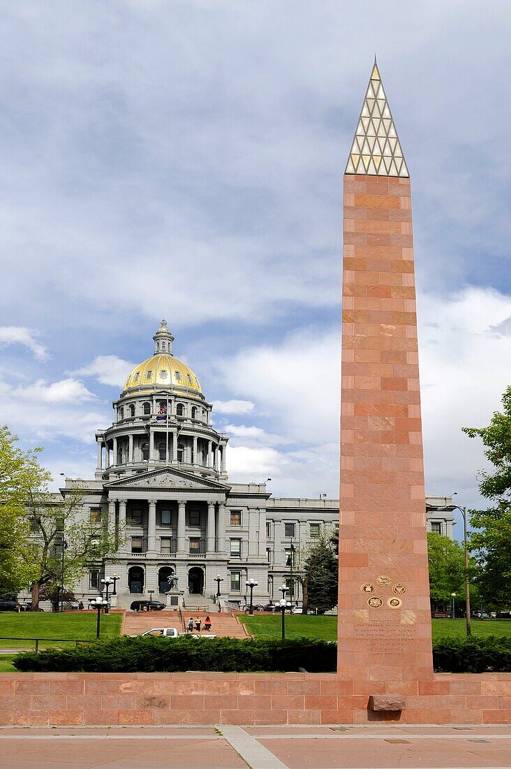 Colorado Veteran's Monument and State Capitol Denver Colorado