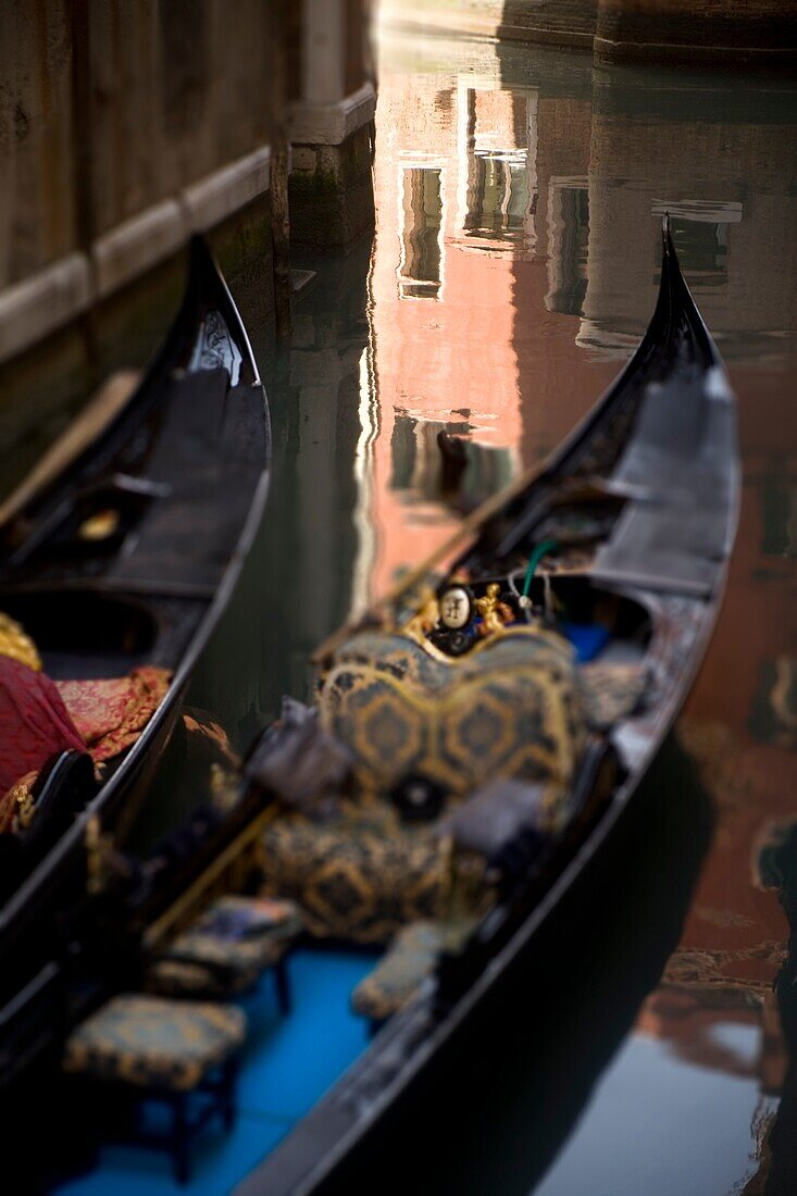 Gondolas in Canal, Venice, Italy