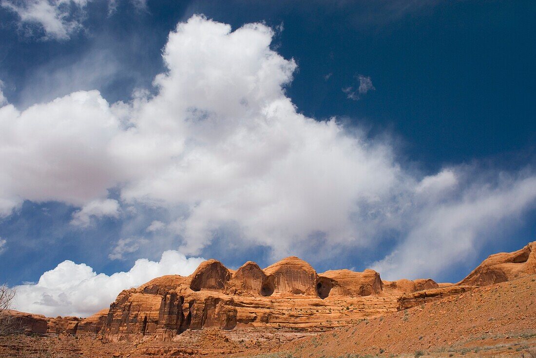 Sandstone and slickrock buttes near Moab Utah