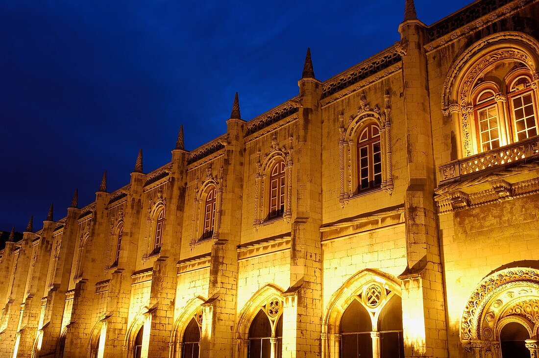 Monastery of the Hieronymites at Dusk. Mosteiro dos Jeronimos. UNESCO. World Heritage Site. Belem. Lisbon. Portugal.