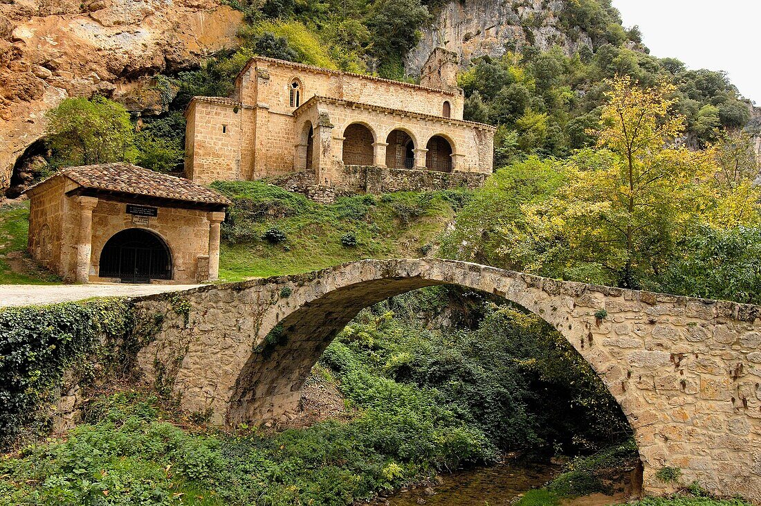 Chapel of the Virgen de la Hoz, Tobera, small town of Frias. Burgos province, Castilla-Leon, Spain