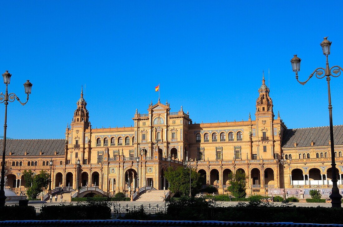 Plaza de España in Maria Luisa Park, Seville. Andalusia, Spain