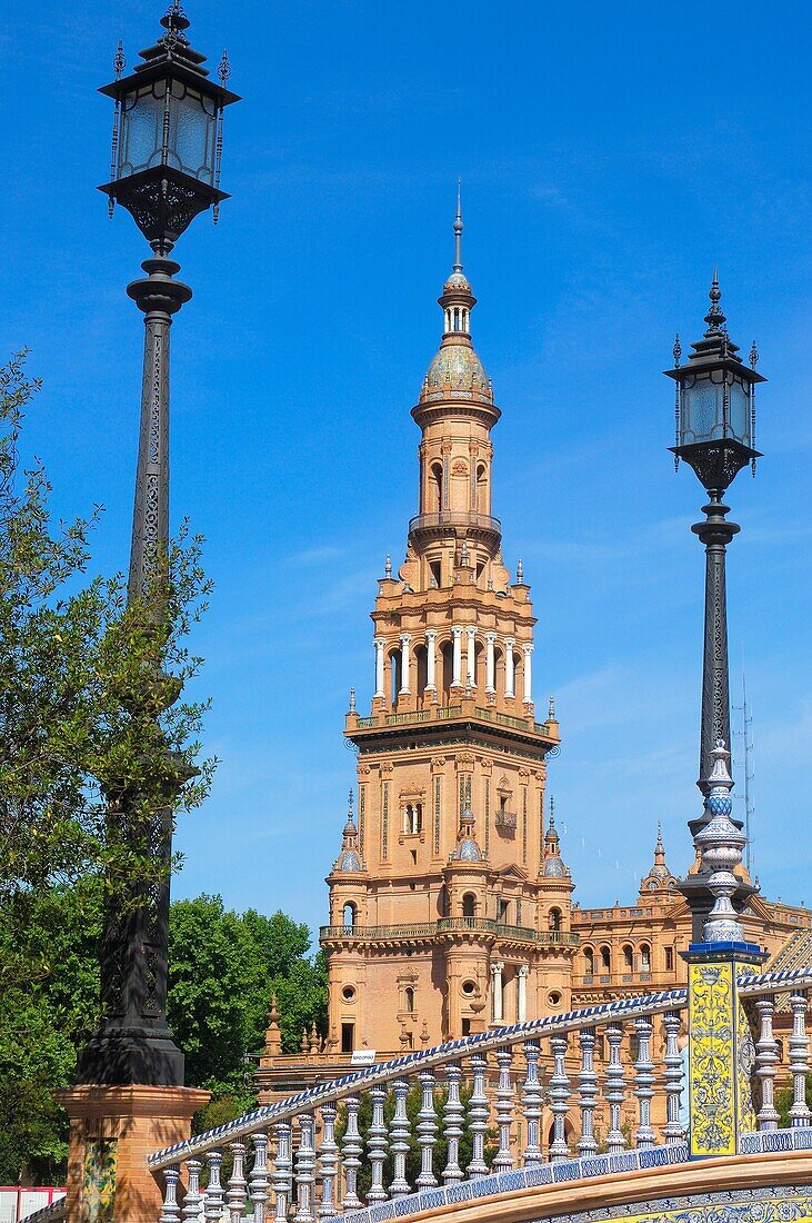 Plaza de España in Maria Luisa Park, Seville. Andalusia, Spain