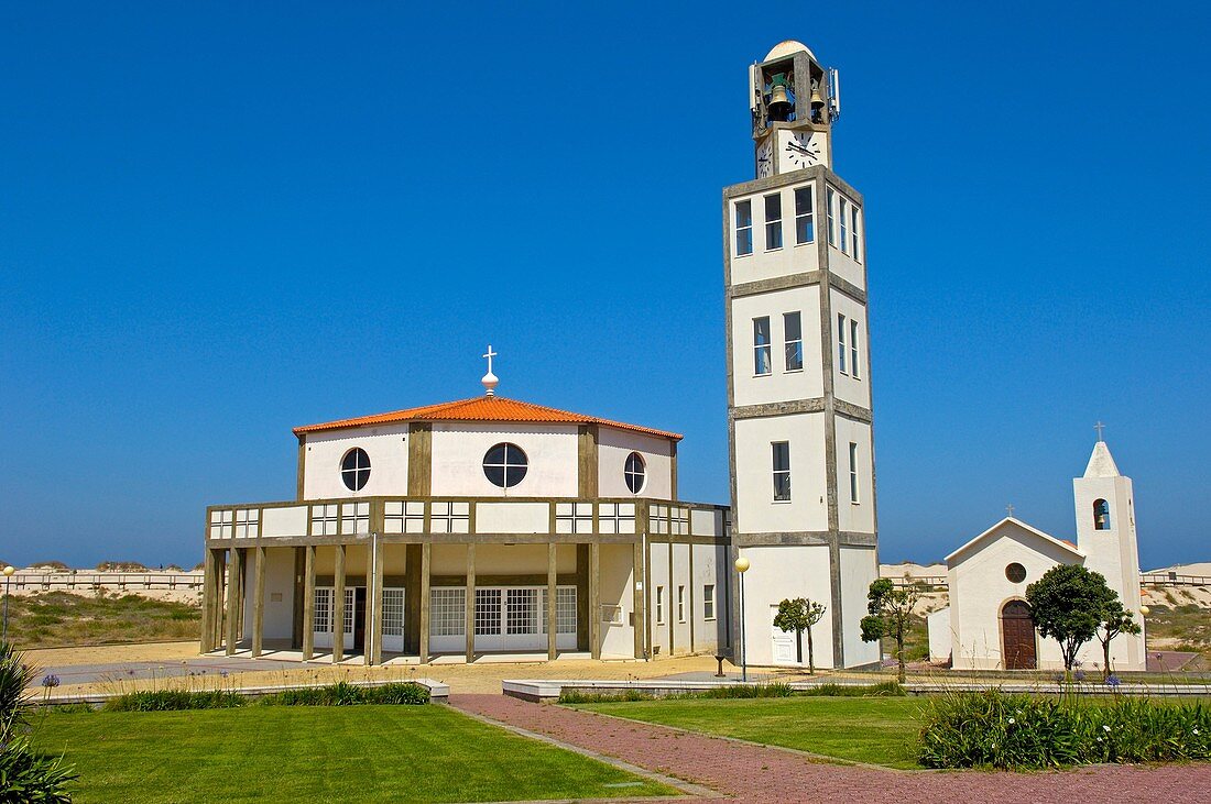 Costa Nova church, Aveiro. Beira Litoral, Portugal