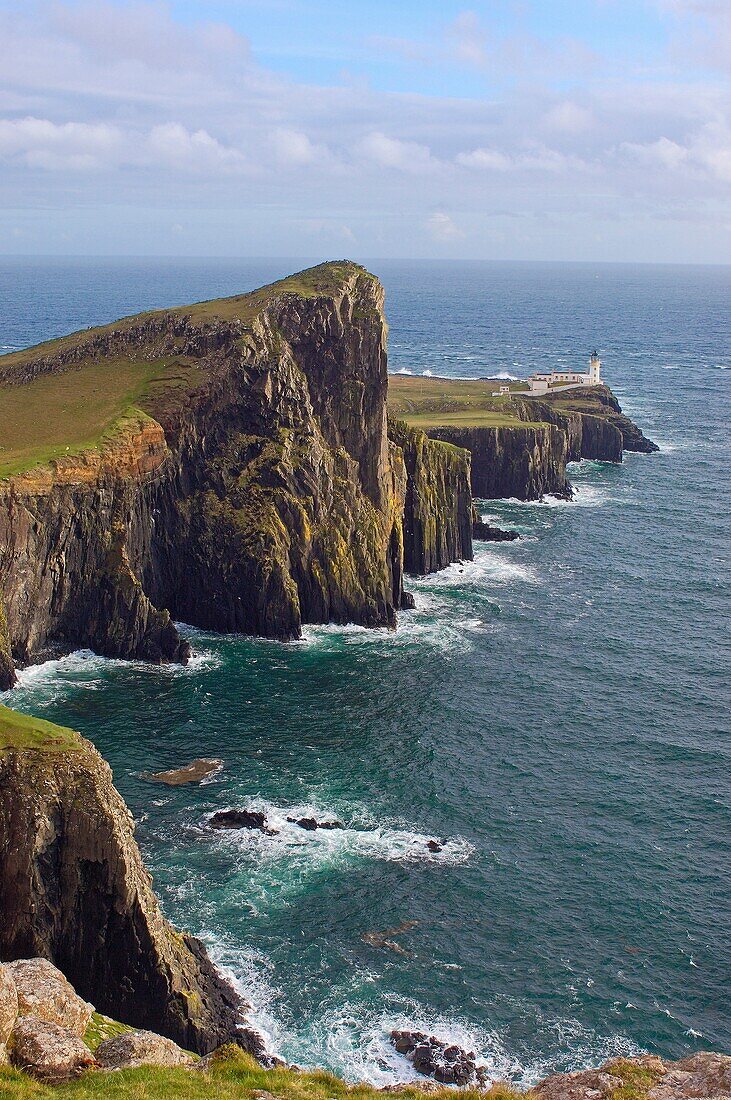 Neist Point Lighthouse, Isle of Skye, Western Highlands, Scotland, UK