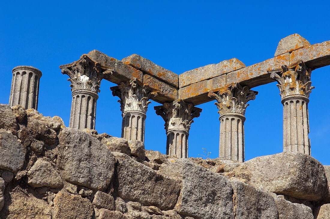 Ruins of Roman temple of Diana, Evora, Alentejo, Portugal