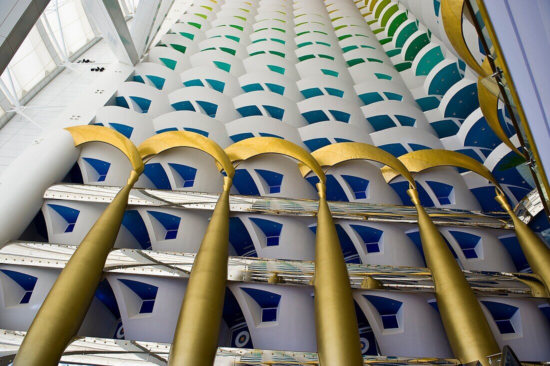 Interior view, Burj al Arab Hotel, Dubai, United Arab Emirates