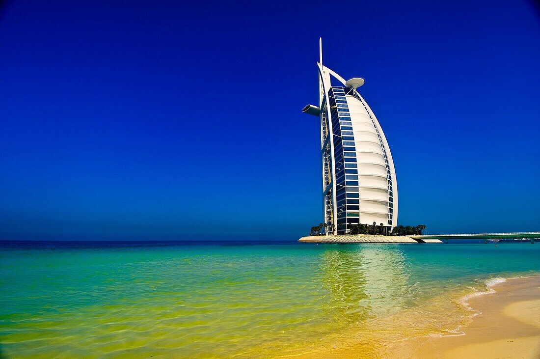 Burj Al Arab Hotel designed to resemble a billowing sail, Dubai, United Arab Emirates