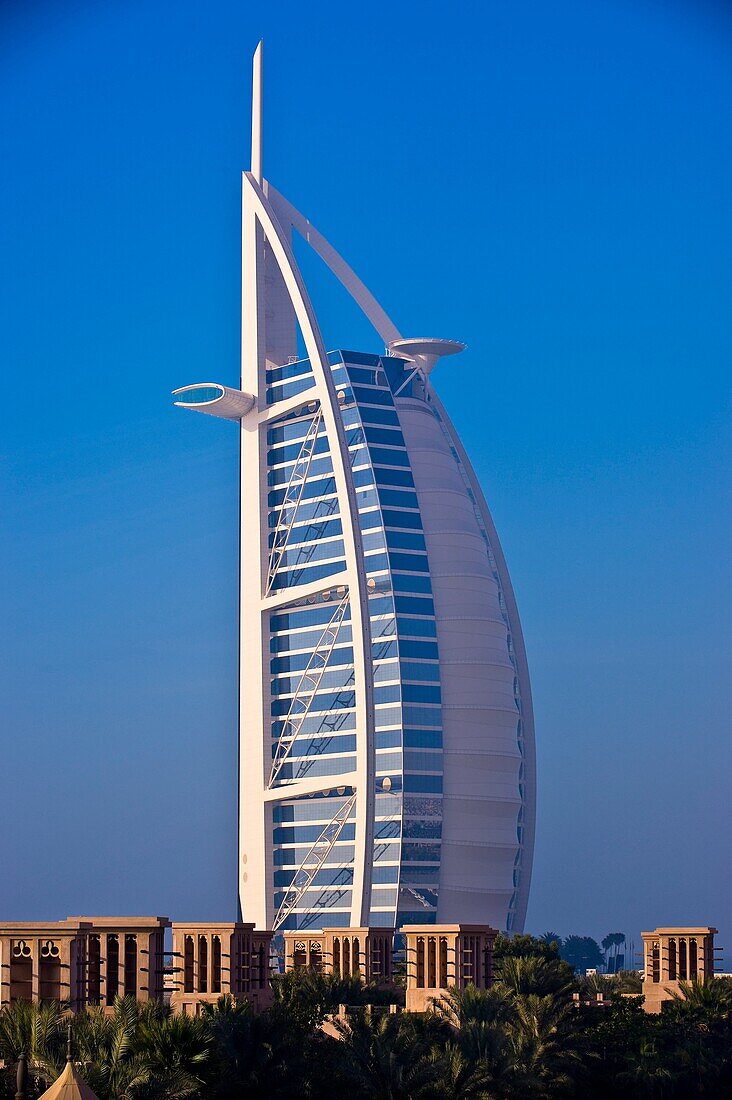 Burj Al Arab Hotel designed to resemble a billowing sail, Dubai, United Arab Emirates