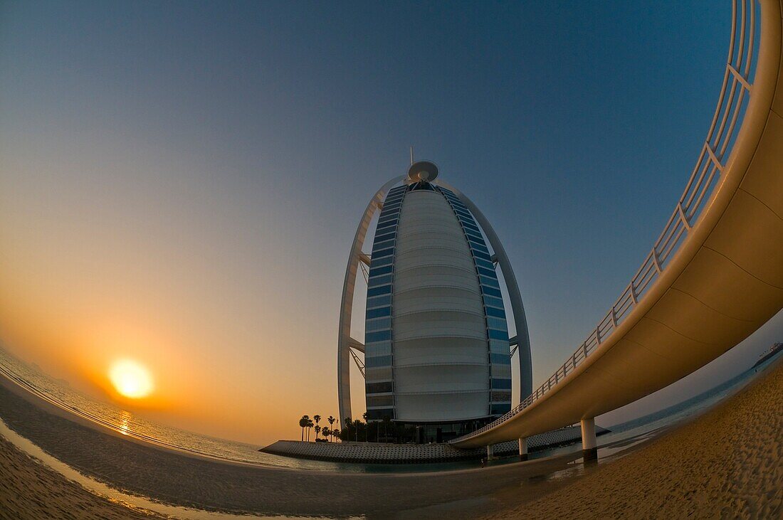 Burj Al Arab Hotel designed to resemble a billowing sail, Dubai, United Arab Emirates