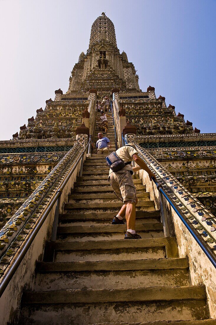 Wat Arun Temple of Dawn on the Chao Phraya River, Bangkok, Thailand