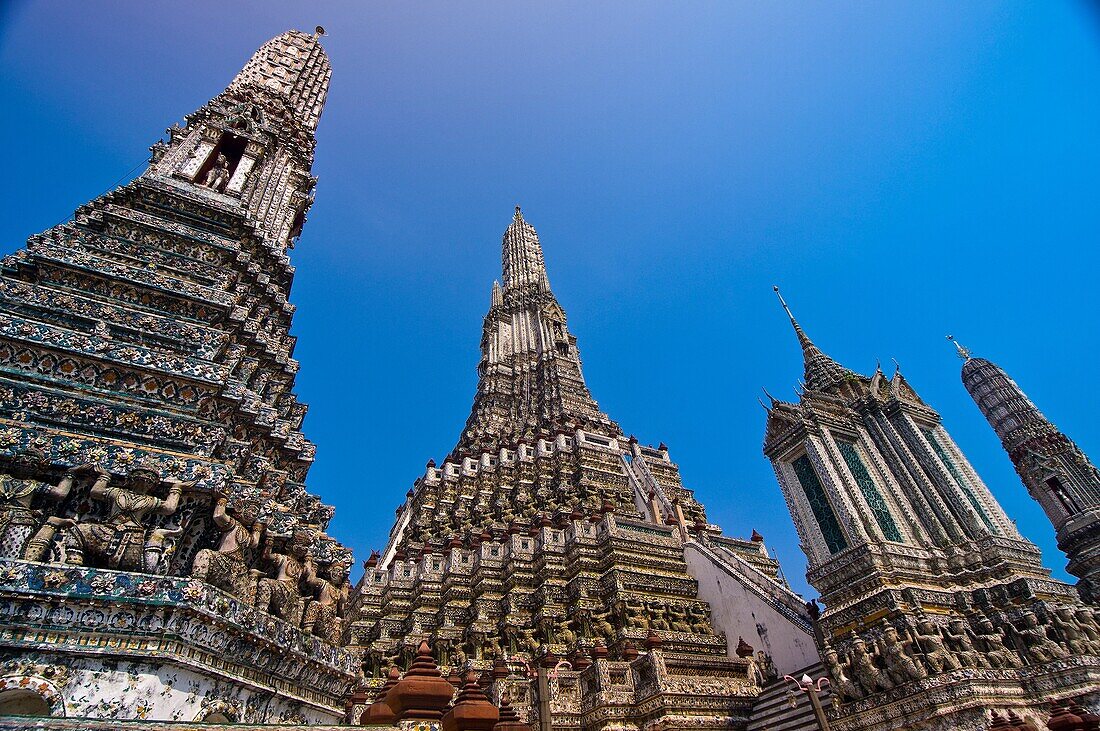 Wat Arun Temple of Dawn on the Chao Phraya River, Bangkok, Thailand