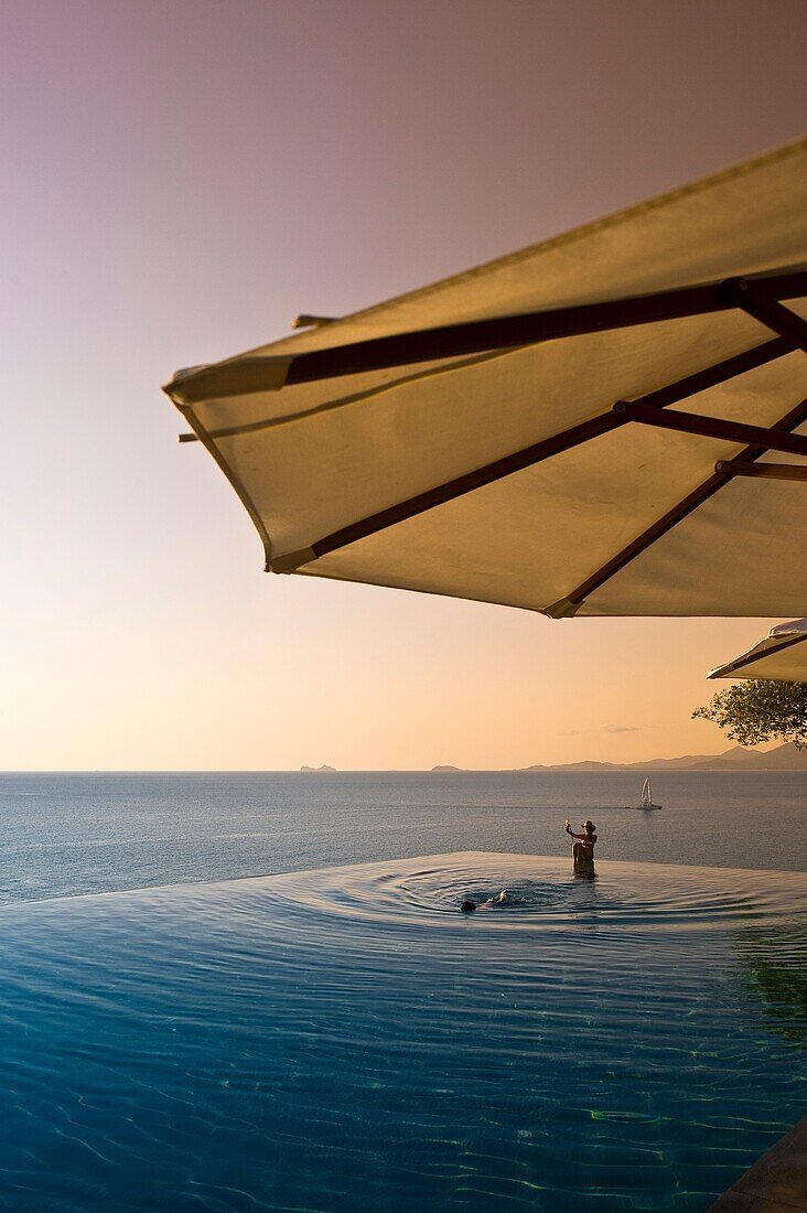 Infinity Pool, Six Senses Hideaway resort hotel, Koh Samui island, Gulf of Thailand, Thailand