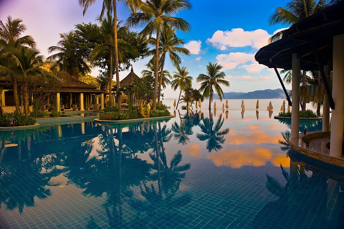 Sunrise, Melati Beach Resort and Spa, Koh Samui island, Gulf of Thailand, Thailand