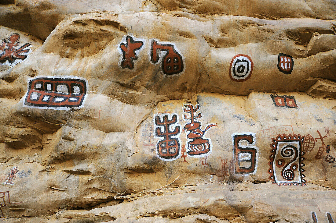 Circumcision cave painting, Songo, Dogon Country, Mali
