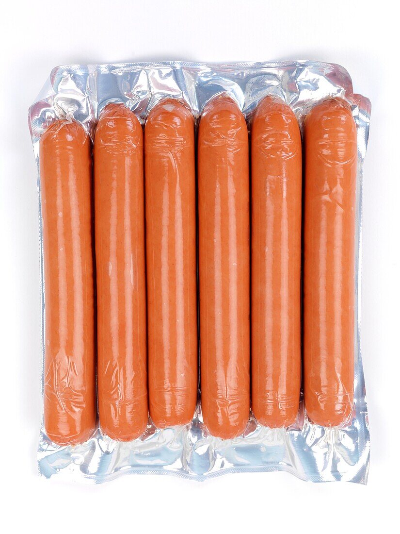 sausages isolated against a white background