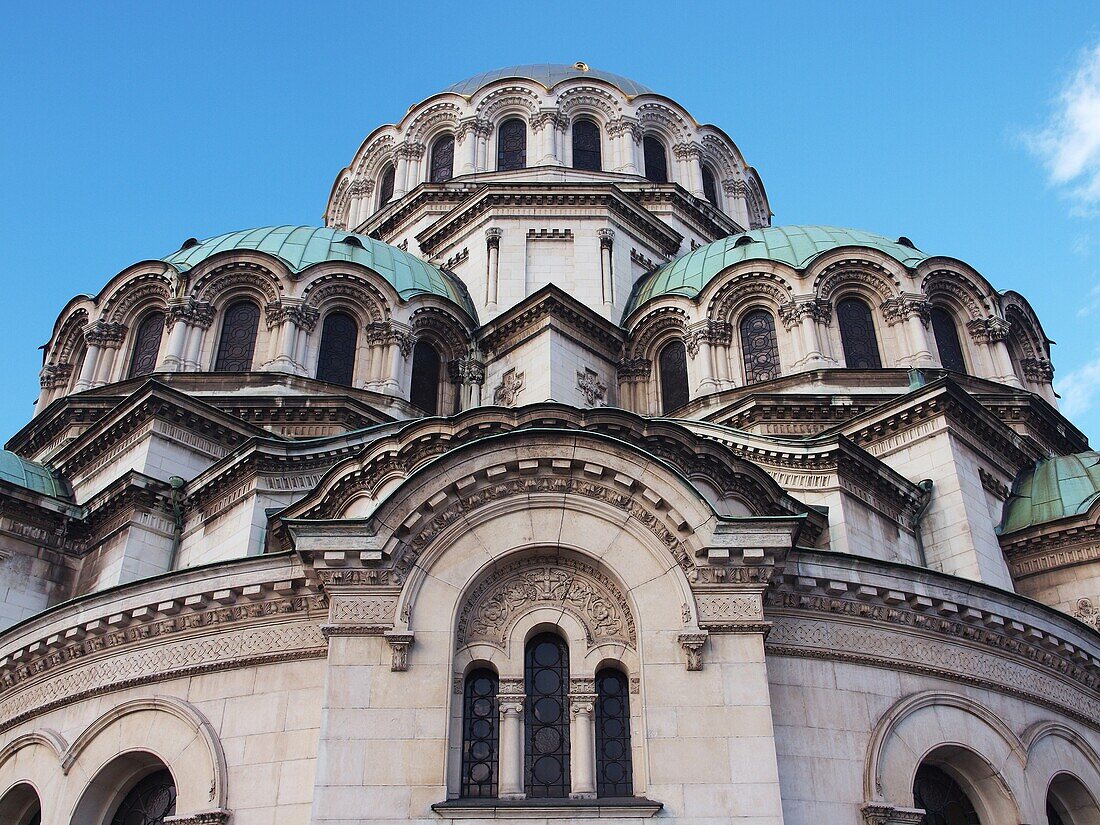 The gold-domed St. Alexander Nevsky Cathedral was built in the early 20th century in memory of the Russian soldiers, who died in the Russo-Turkish War, 1877–1878. It is one of the largest Eastern Orthodox cathedrals in the world. The cathedral's gold-plat