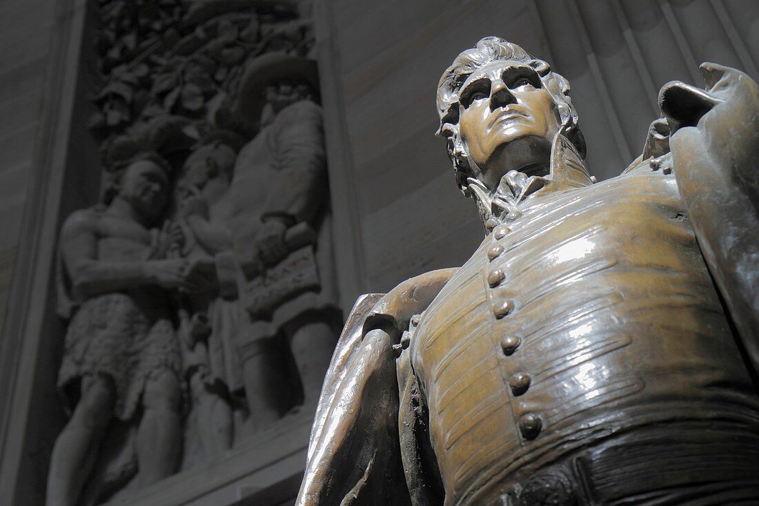 Washington DC, United States US Capitol, government, history, Rotunda, Andrew Jackson, President, bronze, statue