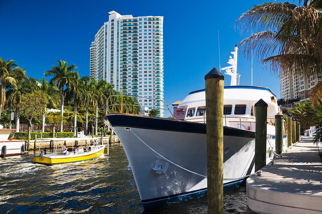 Boats at Ft Lauderdale River Front, Florida, USA