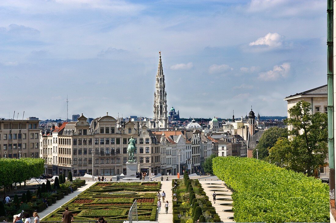 Architecture, Belgica, Belgium, Bruselas, Brussels, Buildings, Color, District, Horizontal, Mont des arts, Museum, Park, Parque, Place de l''albertine, K08-1032039, agefotostock