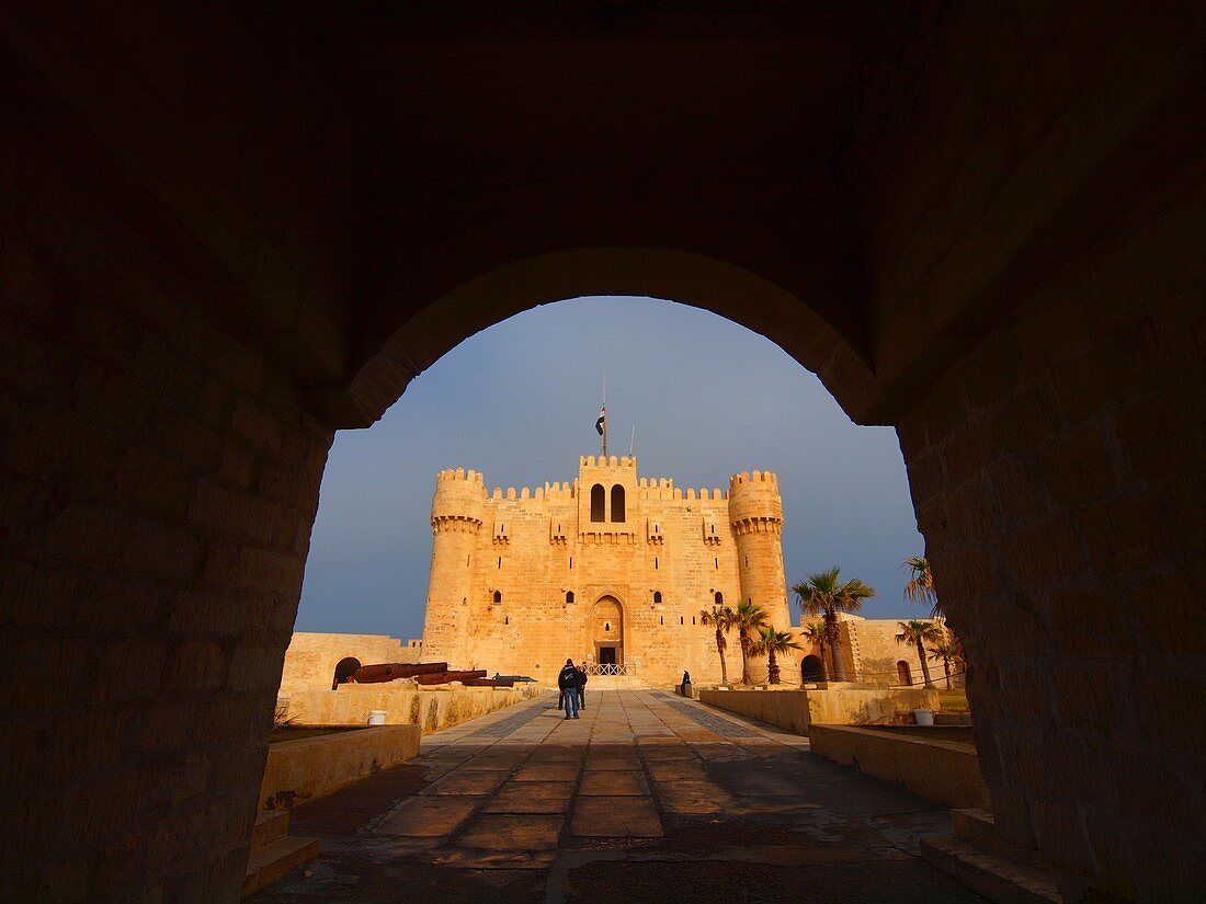 Fortaleza de Qaitbay (antiguo emplazamiento del Faro), Alejandría, Egipto