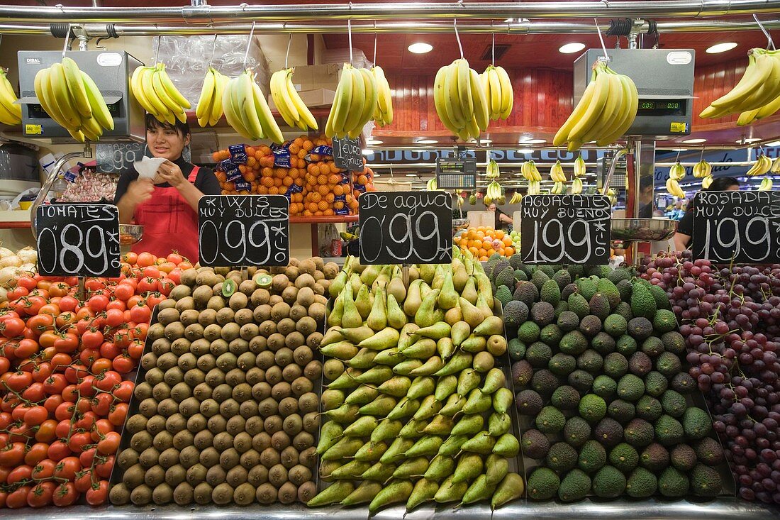 La Boquería Market, Barcelona, Catalonia, Spain