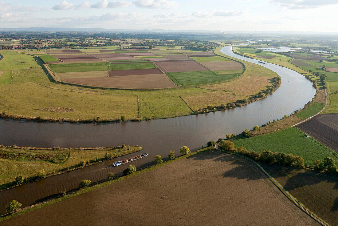 Weser bei Stolzenau, Niedersachsen, Deutschland