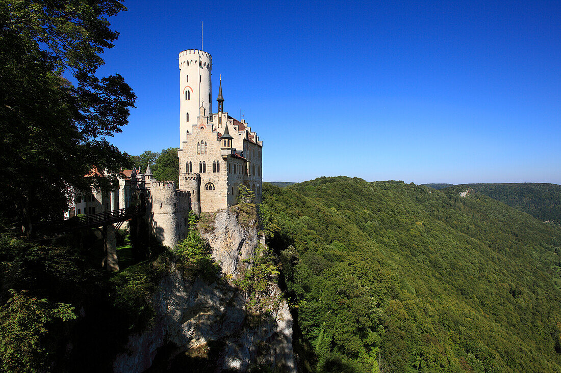 Lichtenstein castle, Swabian Alb, Baden-Wurttemberg, Germany