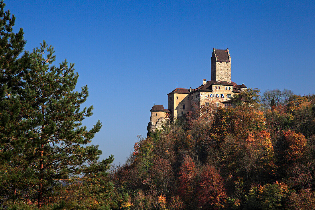 Kipfenberg castle in autumn, Kipfenberg, Altmuehltal, Bavaria, Germany