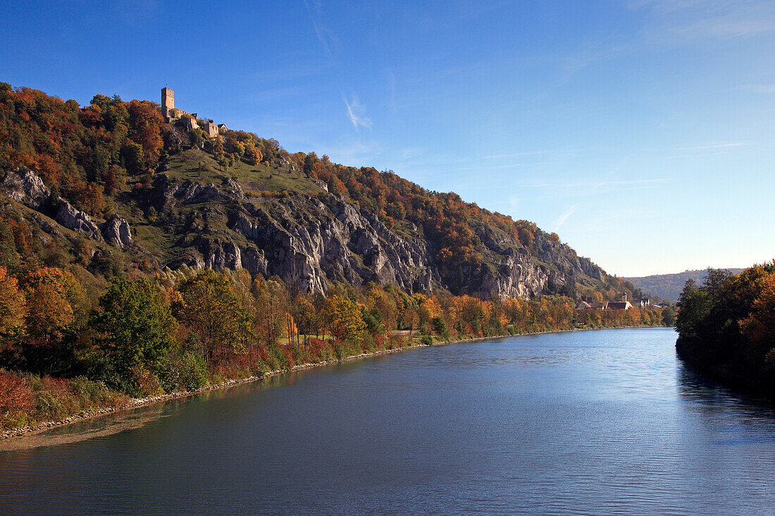 Randeck castle, Altmuehltal nature park, Essing, Bavaria, Germany