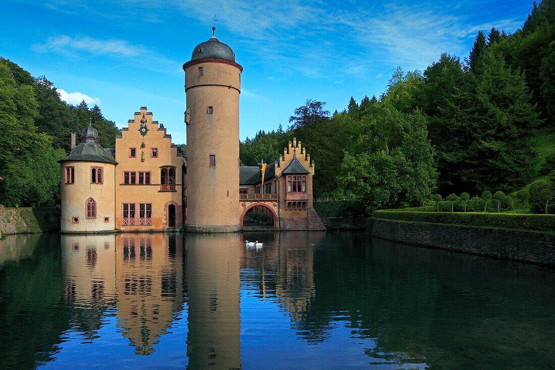 Schloss Mespelbrunn, Mespelbrunn, Spessart, Bayern, Deutschland