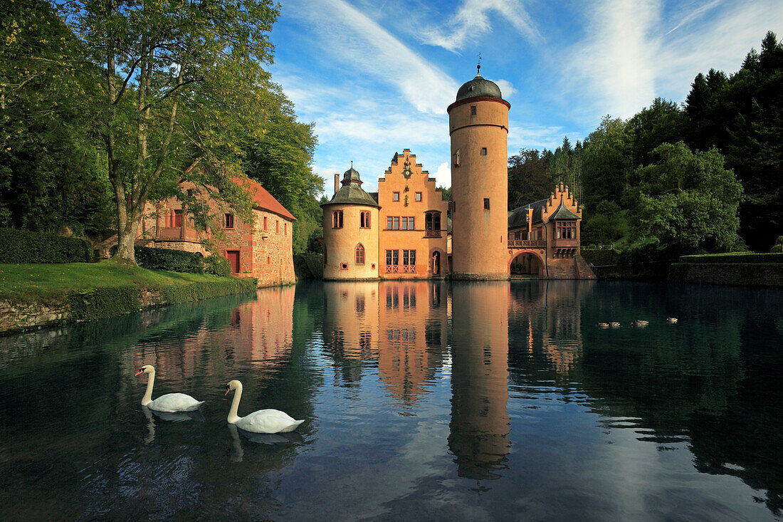 Schloss Mespelbrunn, Mespelbrunn, Spessart, Bayern, Deutschland