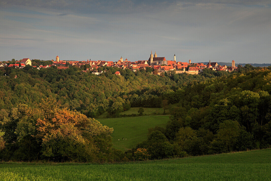 Stadtansicht, Rothenburg ob der Tauber, Franken, Bayern, Deutschland