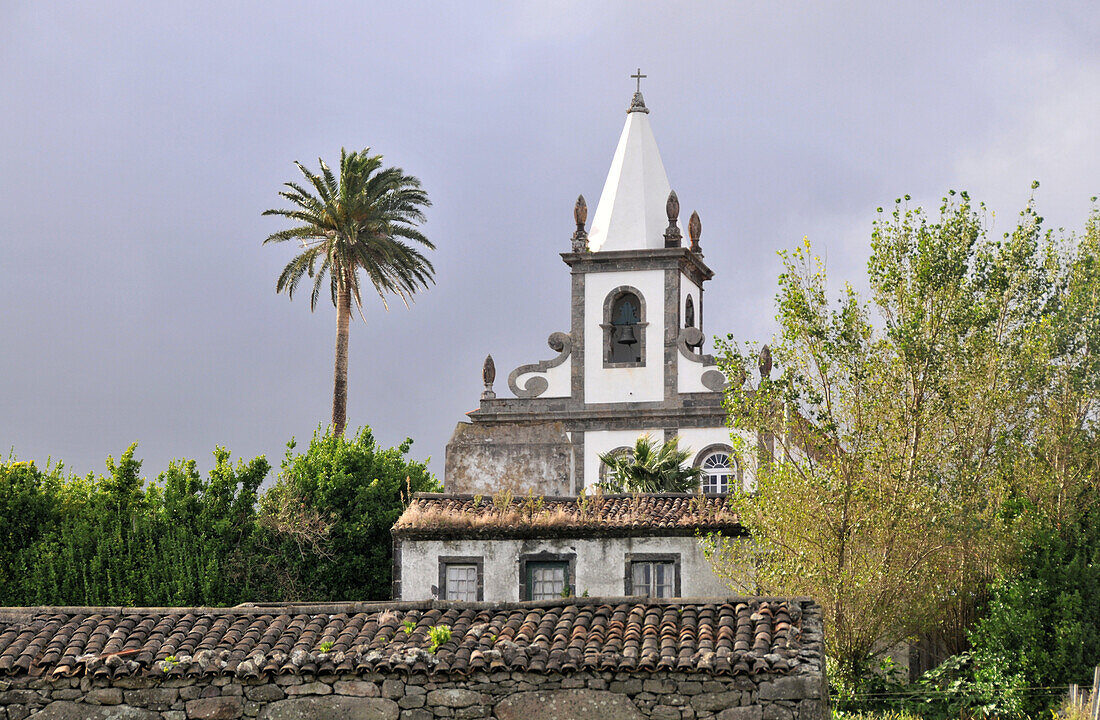 Church of Lomba at the south coast, Island of Flores, Azores, Portugal, Europe