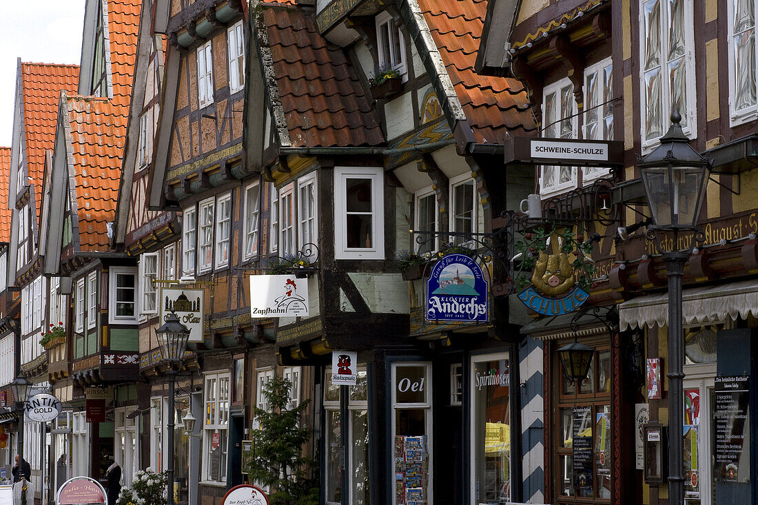 Half timbered houses at the historical old town of Celle, Lower Saxony, Germany, Europe