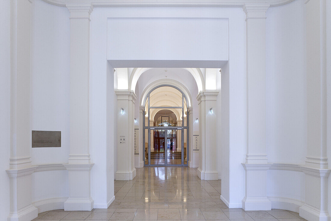 Deserted foyer inside Museum für Kunst und Gewerbe Hamburg, Hanseatic city of Hamburg, Germany, Europe