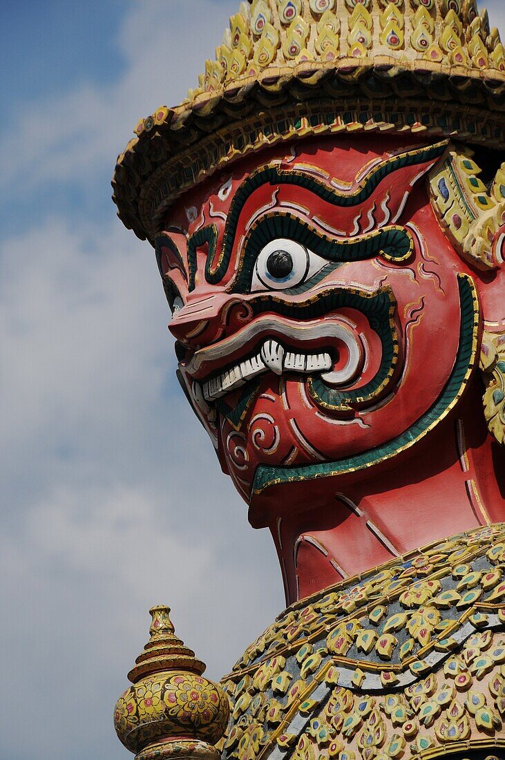 Mythical Temple Guard in Wat Phra Kaeo in Bangkok