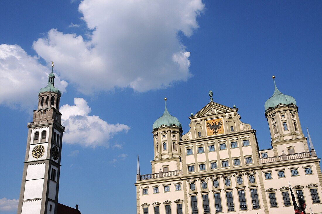 Town Hall and Perlach Tower in Augsburg