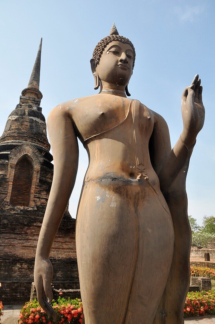 Sukhothai (Thailand): Buddha's statue at the Wat Sa Si