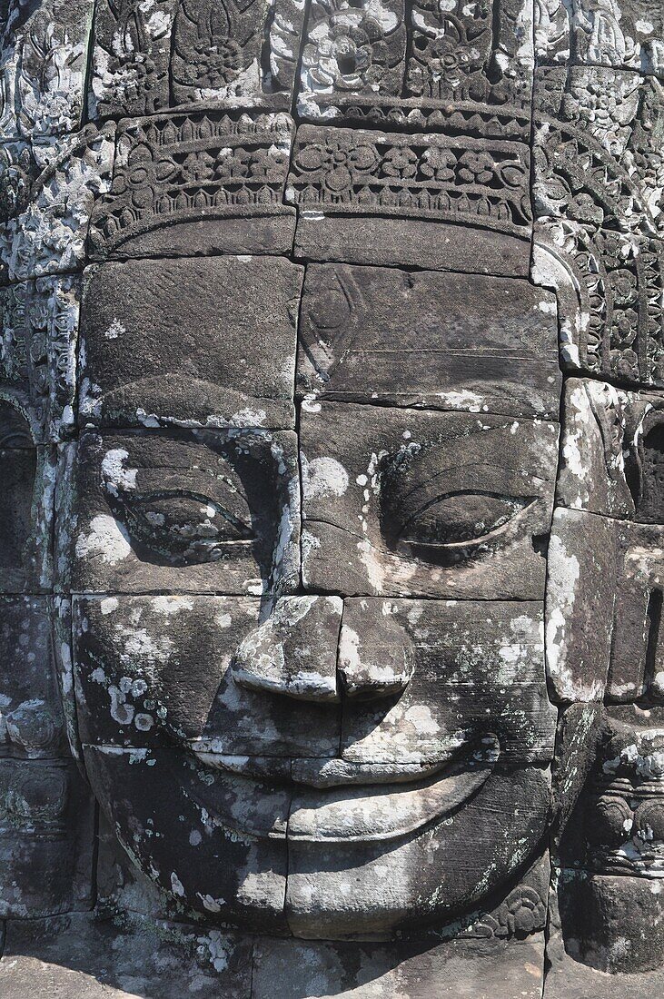 Angkor (Cambodia): statue at the Bayon