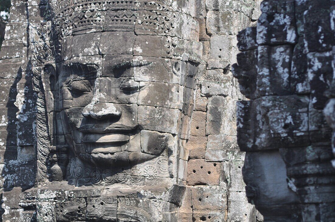 Angkor (Cambodia): statue at the Bayon